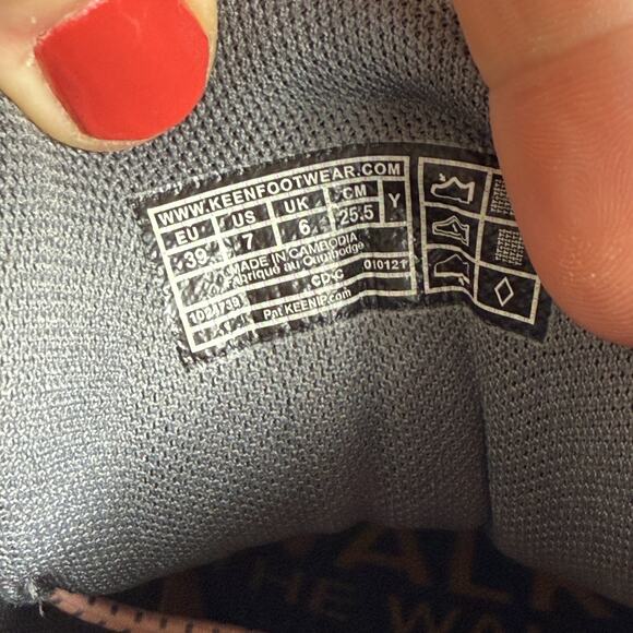 KEEN Targhee Sport Vented Hiking Shoe Kid's 7 Red Gray Mesh Lace-Up Outdoor - Picture 10 of 10